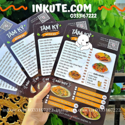 menu nhựa