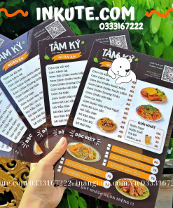 menu nhựa